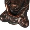 16.1inch Zen Buddha Indoor Outdoor Statue for Yard Garden Patio Deck Home Decor - bronze