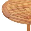 Folding Butterfly Patio Table 47.2"x27.6"x29.5" Solid Teak Wood - Brown