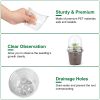 30Pcs Plant Nursery Pots PET Flower Seed Starting Pots Container with Dome with Drainage Holes - Transparent