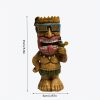 1pc, Drum Tiki Solar Light For Home And Outdoor Decor, Drum Tiki Solar Powered Flickering LED Garden Light Backyard Bongo Tiki Halloween Decoration -