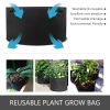 VEVOR 12-Pack 100 Gallon Plant Grow Bag Aeration Fabric Pots with Handles