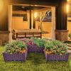 Plastic Raised Garden Bed, Set Planter Grow Boxes for Indoor & Outdoor Vegetable Fruit Flower Herb Growing Box - 5Pcs 8.7 in H