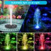 18/16/13cm Solar Water Fountain Colorful Fountain Floating Solar Powered Pool Pond Waterfall Fountain Pump Garden Outdoor Decor - 16cm no led - China