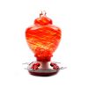 Hummingbird Feeder for Outdoors Hand Blown Colorful Glass Feeder with Ant Moat Gardening Supplies Bird Feeder Ant Proof - a