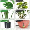 4 Feet Artificial Monstera Deliciosa Tree with 10 Leaves of Different Sizes - Green, Black