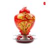 Hummingbird Feeder for Outdoors Hand Blown Colorful Glass Feeder with Ant Moat Gardening Supplies Bird Feeder Ant Proof - k