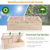 Wooden Garden Portable Greenhouse Raised Bed - Natural