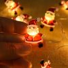 2M 20LED Santa Claus Snowflake LED Light String Christmas Decoration For Home Xmas Tree Ornament 2022 Navidad Kids Gift New Year - as pic A