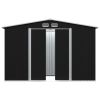 Garden Storage Shed Anthracite Steel 101.2"x80.7"x70.1" - Anthracite