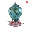 Hummingbird Feeder for Outdoors Hand Blown Colorful Glass Feeder with Ant Moat Gardening Supplies Bird Feeder Ant Proof - b