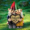 1pc Garden Gnome Couple Statue, Resin Couple In Love Gnome