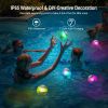 Solar LED Floating Lights IP65 Waterproof Garden Pool 7 Color Changed Hanging Ball Lights - Transparent