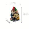 1pc Garden Gnome Couple Statue, Resin Couple In Love Gnome