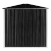 6 x 4 FT Outdoor Storage Shed, Metal Garden Storage House with Double Sliding Doors for Backyard Outdoor Patio, Black - as picture