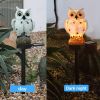 1pc Solar Resin Owl LED Light Stake; Outdoor Waterproof Path Light Owl Sculpture; Landscape Light For Courtyard Garden Lawn Pathway Decoration - Owl L