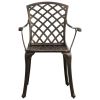 3 Piece Bistro Set Cast Aluminum Bronze - Brown