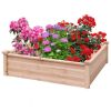 Wooden Square Garden Vegetable Flower Bed - as show