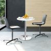 360¬∞ Swivel Round Pub Table with Height Adjustable - White