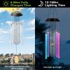 Solar Wind Chime Lights 7 Color Changing Decorative Lamp IP65 Waterproof Hanging String Lights - Silver