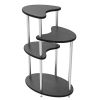 4Tier Metal Plant Stand Foldable Tall Plant Holder Iron Art Corner Plant Display Rack Indoor Outdoor Living Dinning Room-Black - Black