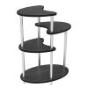 4Tier Metal Plant Stand Foldable Tall Plant Holder Iron Art Corner Plant Display Rack Indoor Outdoor Living Dinning Room-Black - Black