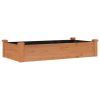 Garden Raised Bed with Liner Brown 47.2"x23.6"x9.8" Solid Wood Fir - Brown