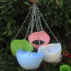 Self-Watering Pot with Drainer Indoor Outdoor Hanging Planter - Pink