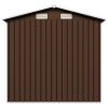 Garden Storage Shed Brown 80.3"x52"x73.2" Steel - Brown