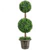 36 Inch Artificial Double Ball Tree Indoor and Outdoor UV Protection