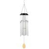 Solar Wind Chime Lights 7 Color Changing Decorative Lamp IP65 Waterproof Hanging String Lights - Silver