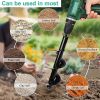 9 Size Garden Auger Drill Bit Tool Ground Drill Earth Drill Spiral Hole Digger Flower Planter Seed Planting Gardening Fence Yard - 8X45cm - CN