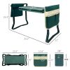 Bosonshop Garden Kneeler & Seat Folding Multi-Functional Steel Garden Stool with Tool Bag EVA Kneeling Pad - w/2 Tool Pouches