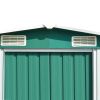 Garden Shed 101.2"x154.3"x71.3" Metal Green - Green