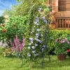 74 Inch Tall Garden Trellis for Flower Vine Vegetable Fruit Pea - Black