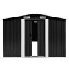 Garden Shed 101.2"x117.3"x70.1" Metal Anthracite - Black