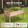 VEVOR Wooden Raised Garden Bed Planter Box 47.2x22.8x30" Flower Vegetable Herb - Default