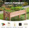 VEVOR Wooden Raised Garden Bed Planter Box 47.2x22.8x30" Flower Vegetable Herb - Default