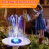 18/16/13cm Solar Water Fountain Colorful Fountain Floating Solar Powered Pool Pond Waterfall Fountain Pump Garden Outdoor Decor - 18cm white led - Chi