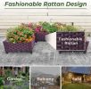 Plastic Raised Garden Bed, Set Planter Grow Boxes for Indoor & Outdoor Vegetable Fruit Flower Herb Growing Box - 5Pcs 8.7 in H