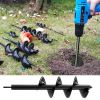 9 Size Garden Auger Drill Bit Tool Ground Drill Earth Drill Spiral Hole Digger Flower Planter Seed Planting Gardening Fence Yard - 8X45cm - CN