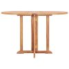 Folding Butterfly Patio Table 47.2"x27.6"x29.5" Solid Teak Wood - Brown