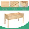 Wooden Raised Vegetable Garden Bed Elevated Grow Vegetable Planter - natural