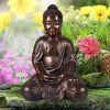 16.1inch Zen Buddha Indoor Outdoor Statue for Yard Garden Patio Deck Home Decor - bronze