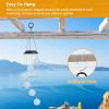 Solar Powered LED Ball Wind Chimes Color Changing LED String Light Patio Garden Decor - White