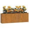 Wall Planters 2 pcs Rusty Corten Steel 20.9"x3.9"x6.7" - Brown