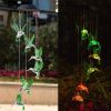 LED Colorful Solar Power Wind Chime Crystal Hummingbird Butterfly Waterproof Outdoor Windchime Solar Light for Garden outdoor - 07 - China