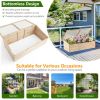 Wooden Garden Portable Greenhouse Raised Bed - Natural