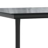 Patio Dining Table Black 63"x31.5"x29.1" Steel and Tempered Glass - Black