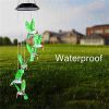 LED Colorful Solar Power Wind Chime Crystal Hummingbird Butterfly Waterproof Outdoor Windchime Solar Light for Garden outdoor - 07 - China