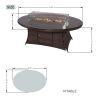 Direct Wicker Outdoor Rattan 50,000BTU Propane Gas Fire Pit Table (Table Only) - Oval